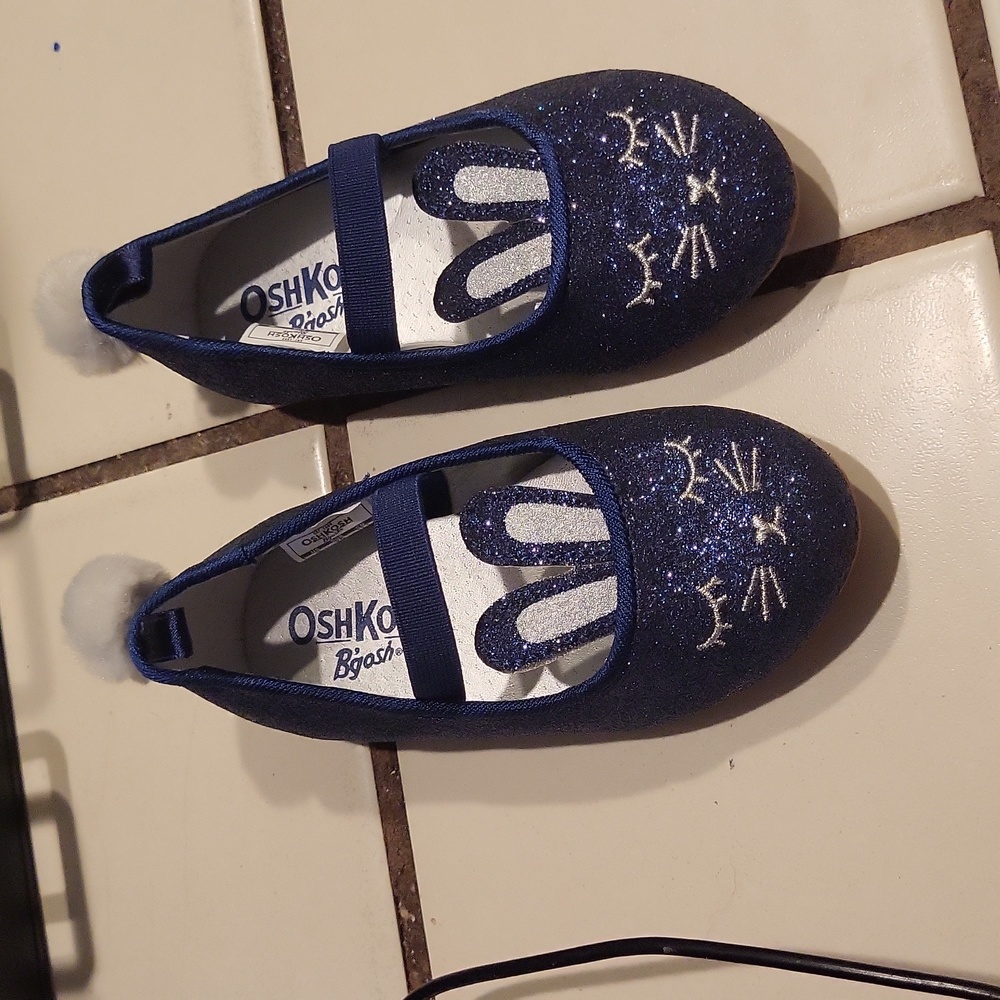 Sparkly Easter bunny kids size 5 shoes